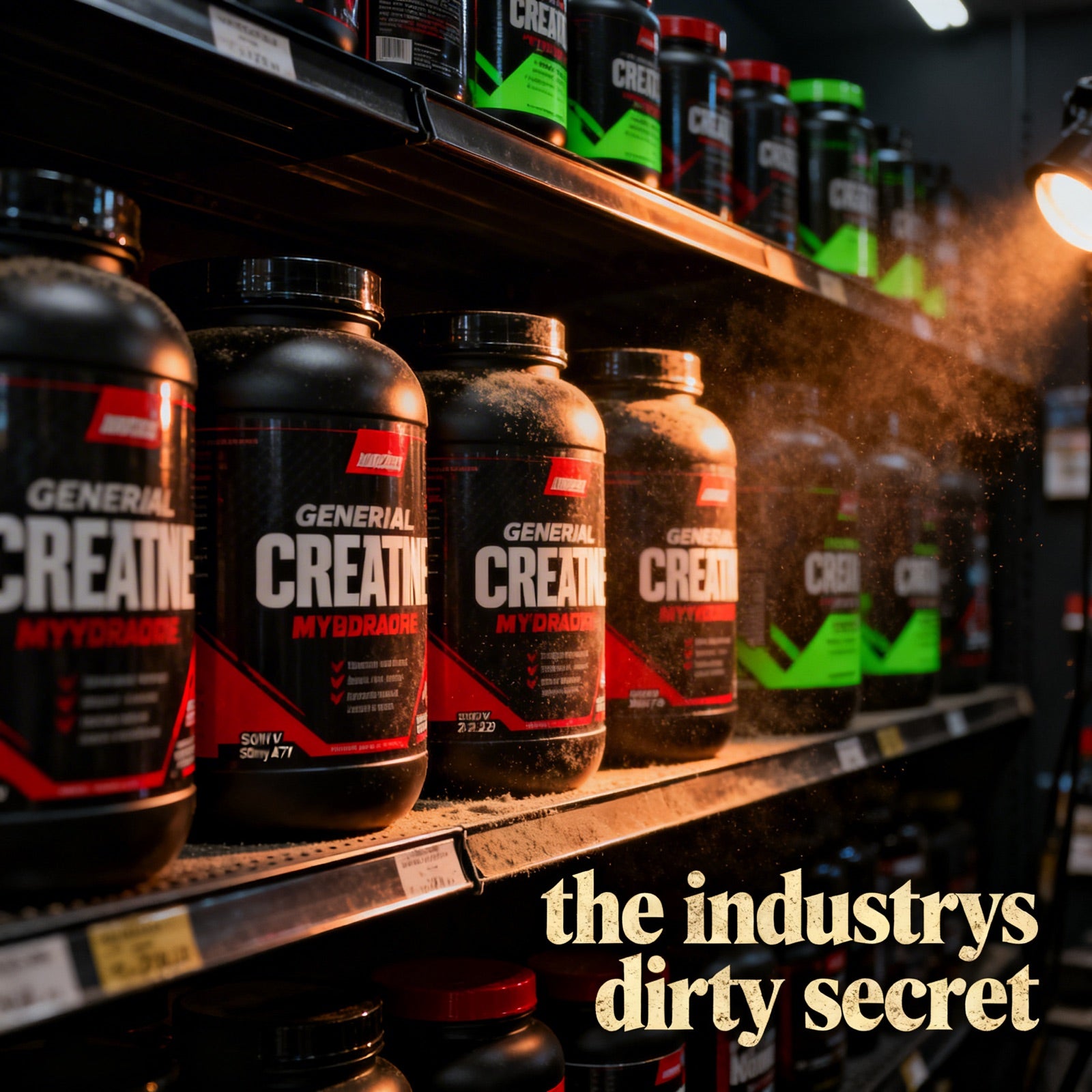 Generic bodybuilder creatine tubs