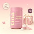 TINA Creatine for Women jar with free pink scoop and gift